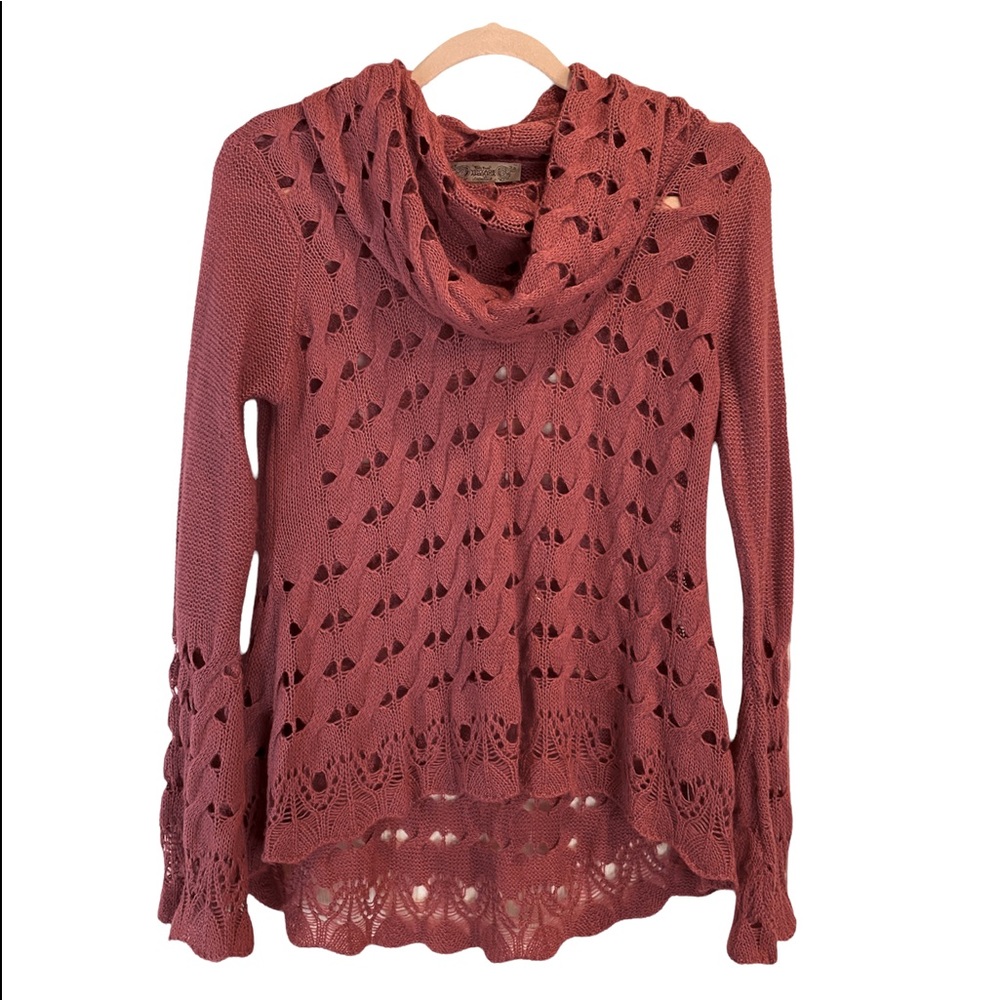 Cowl neck sweater size L